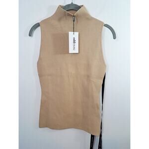 OddMuse New! Women's The Ultimate Muse Ribbed Knit Top Camel Small